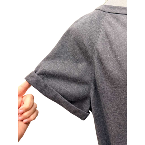 Brunello Cucinelli Monili Bead Cotton Stretch T-Shirt Dress Gray Made In Italy - Picture 13 of 13